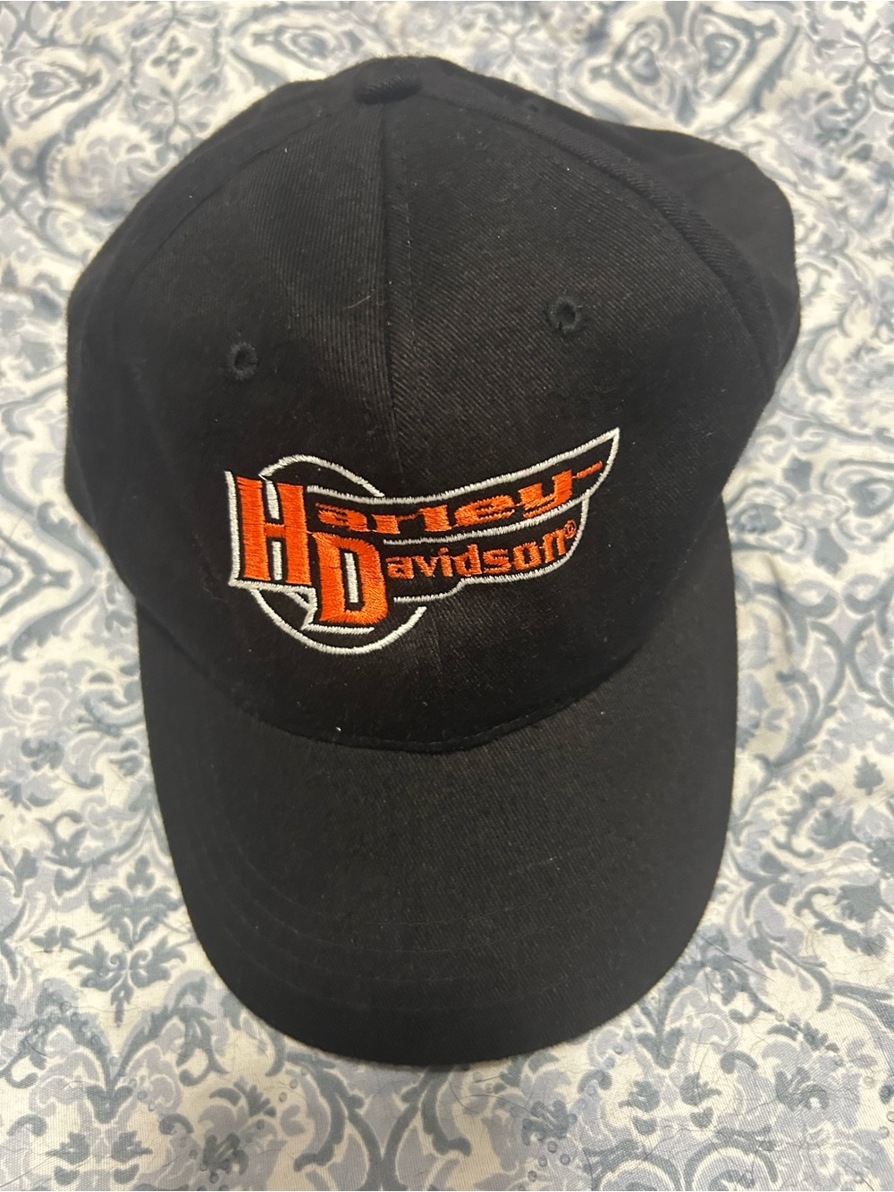 Harley-Davidson Southern Alberta Black Cap with Orange and White HD Emblem